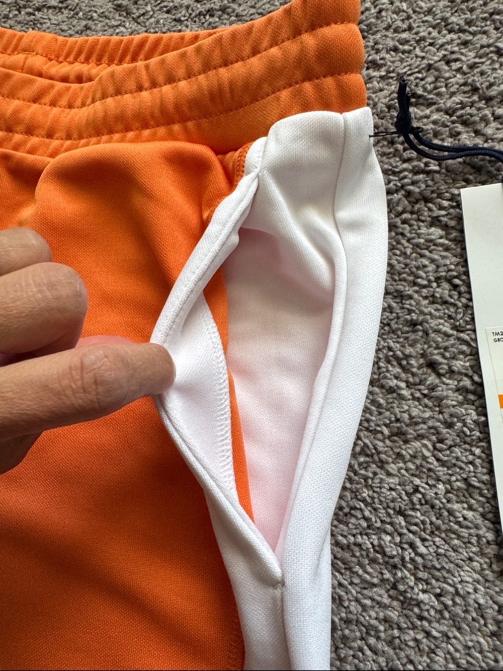 NWT Men’s Fila Groundbreaker Knit Short Orange/White Size S - Picture 6 of 13